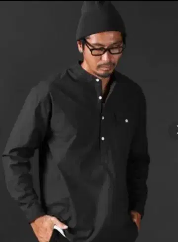 The Duffer 노카라 셔츠 S 블랙 S