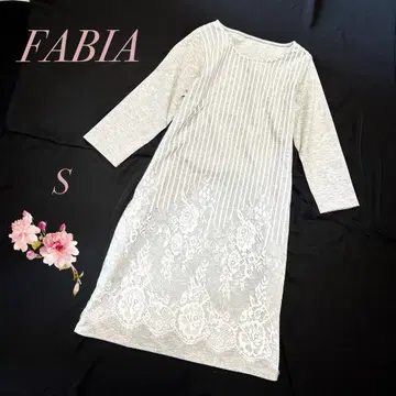 FABIA / 프론트 레이스 티셔츠 원피스 S 새상품급