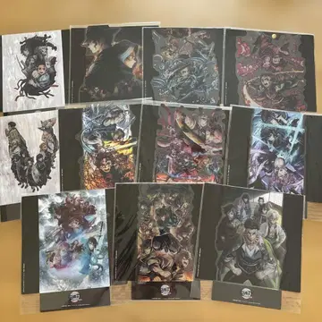 귀멸 시어터 입장자 특전 키 비주얼 클리어 스탠드 11종 세트