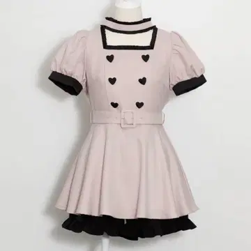 pium 초커 프릴 하트 버튼 셋업