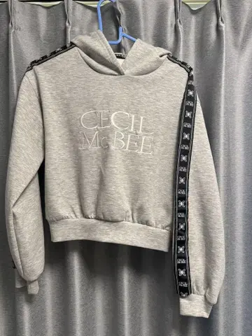 CECIIL McBEE 크롭 후드티 M 그레이
