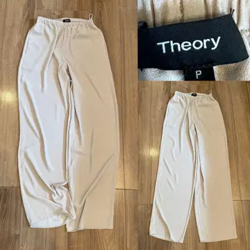 theory 띠어리 트리아세 조젯 와이드 팬츠 S