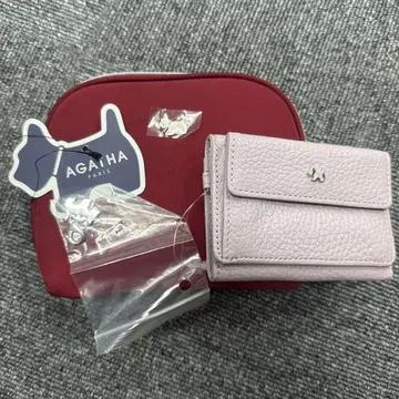 AGATHA 아가타 3단 폴더형 지갑 파우치 라벤더 여성용 새상품