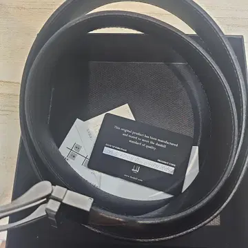 dunhill 블랙 가죽 벨트 HPN 180/BK2