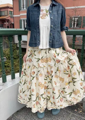 PINK HOUSE 꽃무늬 튤립 토끼 원피스