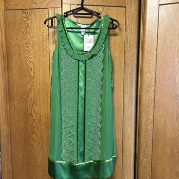DIANE von FURSTENBERG 그린 슬리브리스 원피스