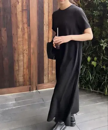 CAINEE Oversized maxi dress(black)
