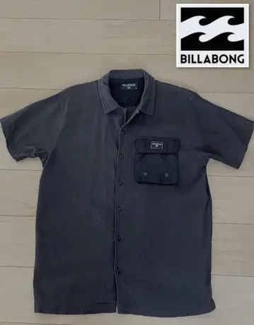 BILLABONG 빌라봉 반팔 셔츠 남성용 M 블랙