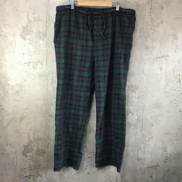 Y5376 구제 체크 팬츠 파자마 팬츠 네이비 그린 빨간색 90s Y2K