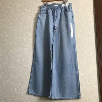 UNIQLO 드레이프 와이드 플레어 청바지 63 Blue 28