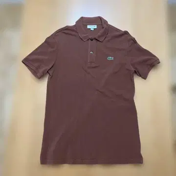 LACOSTE 브라운 피케 셔츠 PH4121 사이즈 L