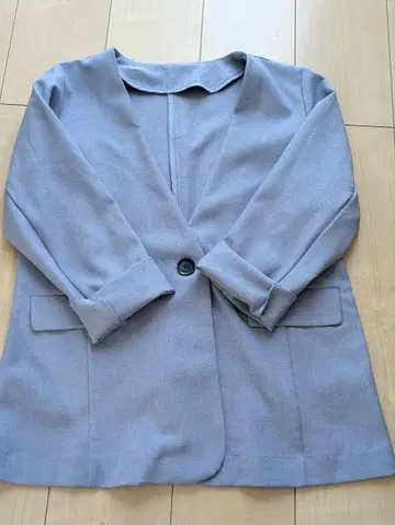 노카라 자켓 라이트 블루
