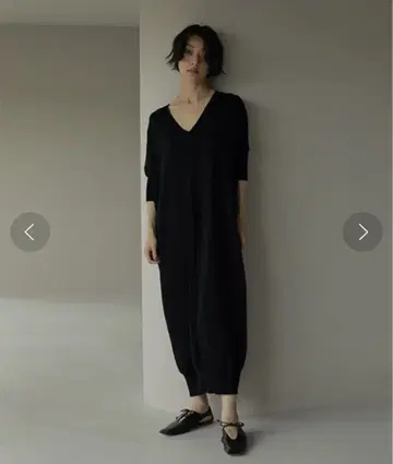 ETRE TOKYO 하프 슬리브 돌먼 니트 원피스