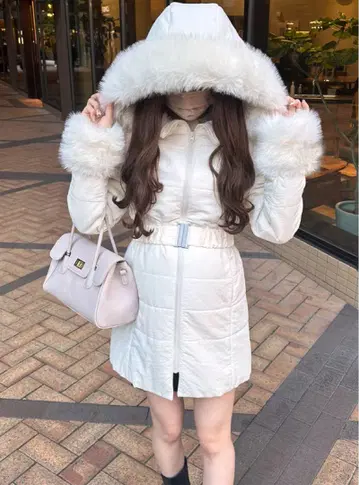 GRL 퍼 다운 코트