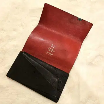 쇼사, 빨간 제등에 이끌려 장지갑 화지 소가죽 대용량 블랙 빨간색