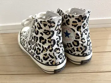 Converse 레오파드 무늬 하이컷 스니커즈 24cm