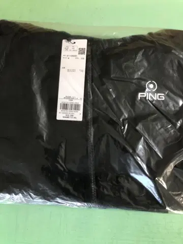 PING 속기모 풀 집업 후드티 블랙 M사이즈