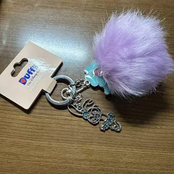 홍콩 디즈니 스텔라루 라벤더 폼폼 키링