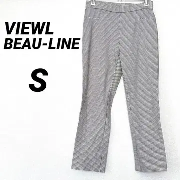 VIEWL 스트레치 팬츠 체크 무늬 편안한 캐주얼 S