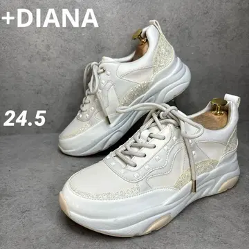 새상품급! DIANA 플러스다이애나 스터드 대드 스니커즈 통굽 24.5