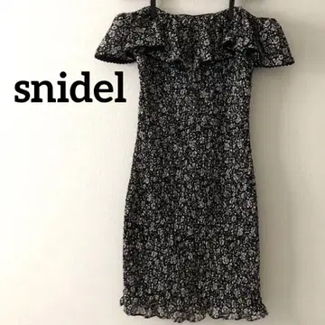 SNIDEL 스나이델 셔링 프릴 미니 원피스 플라워 원피스