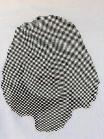90년대 당시 물품 마릴린 몬로? 도트 프린트 티셔츠