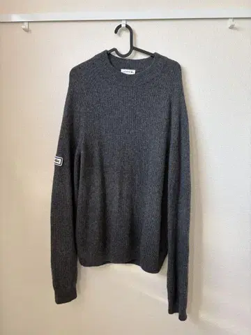 Lacoste 그레이 리브 스웨터