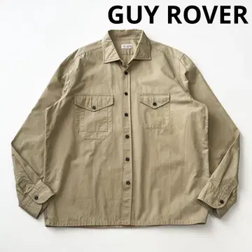 GUY ROVER 가이 로버 와이드 칼라 코튼 밀리터리 셔츠