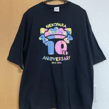 NEKOPARA 10주년 기념 티셔츠 XL 블랙