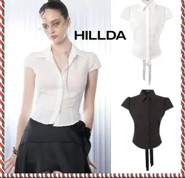 HILLDA 반팔 블라우스 화이트