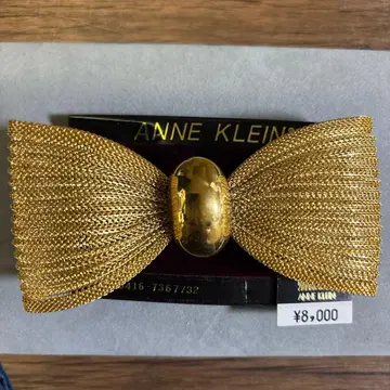 ANNE KLEIN 골드 리본 헤어 액세서리