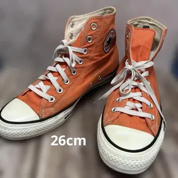 오렌지 캔버스 하이컷 스니커즈 8