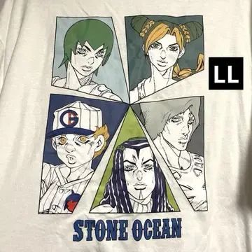죠죠의 기묘한 모험 6부 화이트 롱 T셔츠 LL