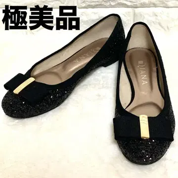 [컨디션 최상] 다이애나 라메 리본 플랫슈즈 23cm