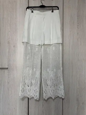 ibipio 화이트 레이스 팬츠