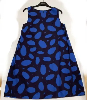 Marimekko 네이비 블루 도트 원피스 P