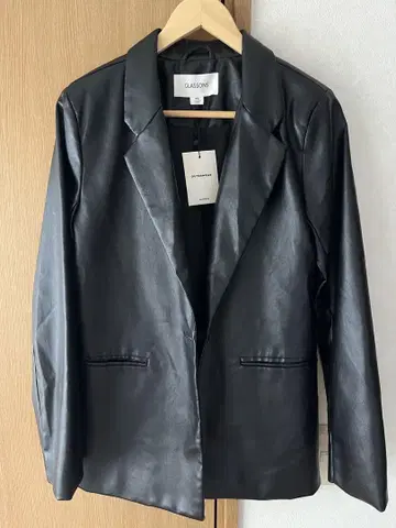 [미사용] GLASSONS 가죽 재킷 오버사이즈 블레이저