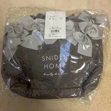 SNIDEL HOME 그레이 리본 핸드백