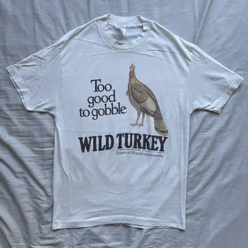 [ 80s ] USA 제작 WILD TURKEY 티셔츠 기업 티 위스키