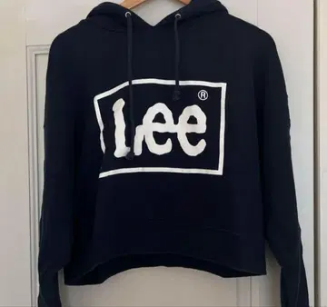 [Lee] 숏 기장 후드티 네이비