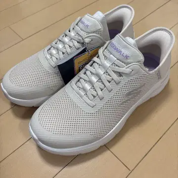 SKECHERS 슬립인스 GOWALK 화이트/퍼플 25.5cm