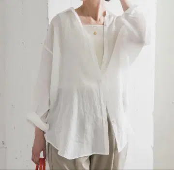 어반 리서치 도어스 라미 혼방 루즈 셔츠 미사용 새 상품 택 포함