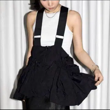 새상품 미사용 Do the amour 드로스트 서스펜더 상의 블랙