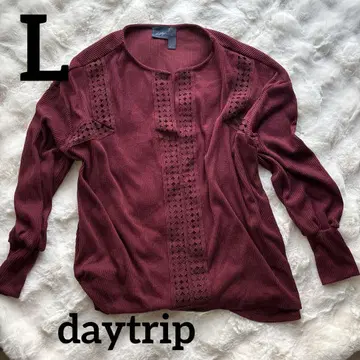 새상품급 daytrip 버건디 리브 튜닉 [L]