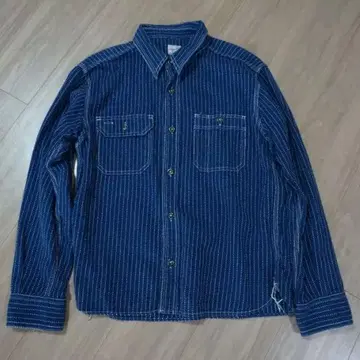 모모타로 청바지 MOMOTARO JEANS 자수 셔츠 38 스트라이프