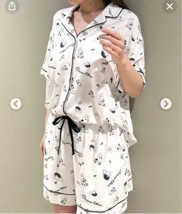 스나이델 홈 파자마 신키 유코 콜라보 룸웨어 네이비