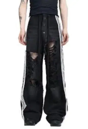 yori sport 데미지 가공 데님 28 블랙 nubian