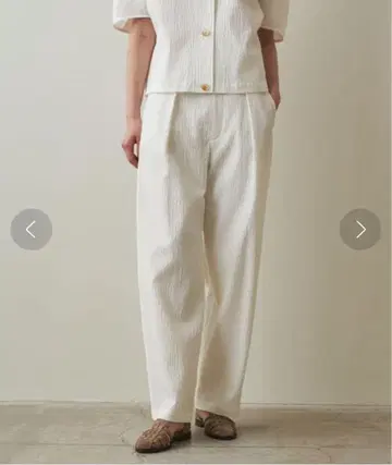 [ stevenalan ] COTTON TUCK TROUSERS