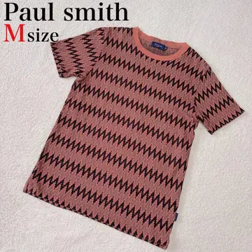 Paul Smith M 사이즈 자카드 티셔츠 올 패턴 남성용 여성용