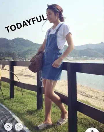 TODAYFUL 데님 살로펫 (36) 멜빵 스커트